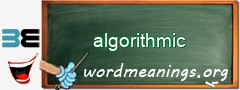 WordMeaning blackboard for algorithmic